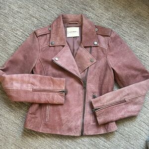 Lucky Brand real suede leather Moto jacket